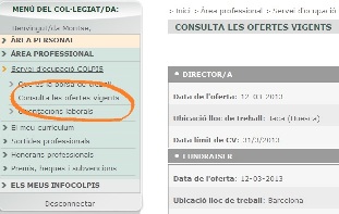ESTIGUES AL DIA DE LES OFERTES LABORALS DE LA BORSA DE TREBALL DEL COL·LEGI A TRAVÉS DE LA PÀGINA WEB