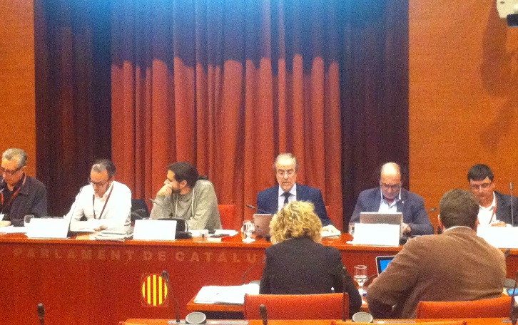 COMPAREIXENÇA DEL COL·LEGI AL PARLAMENT DE CATALUNYA