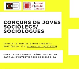 CONCURS DE JOVES SOCIÒLEGS/OGUES 2020