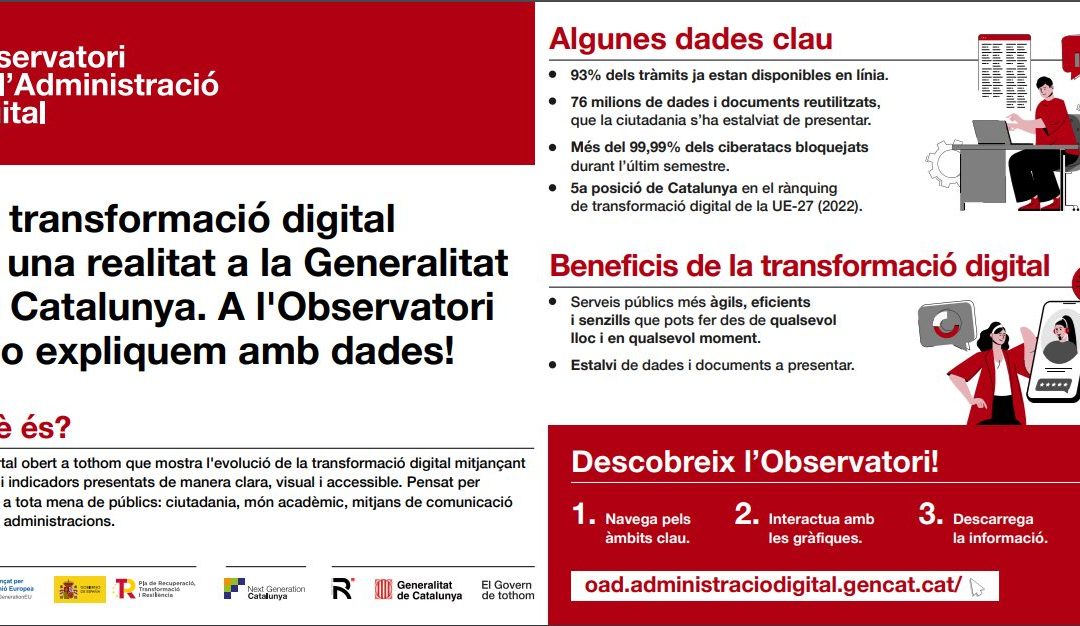 LA GENERALITAT DE CATALUNYA POSA EN MARXA L’OBSERVATORI DE L’ADMINISTRACIÓ DIGITAL AMB LA COL·LABORACIÓ DEL COLPIS